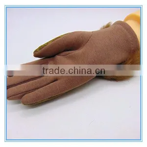 L Five Separated Fingers Cheap Red Girls Leather Gloves thumbnail-5