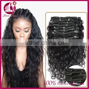 DHL Free Ship Deep Wave Human Hair 100g Clip In Extensions Indian Virgin Human Hair thumbnail-1