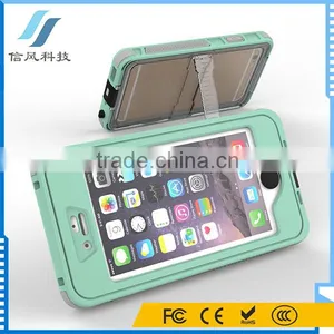 4.7 Inch Glow In Dark IP68 Waterproof Case for IPhone 6 6S With Button And Holder Stand thumbnail-4