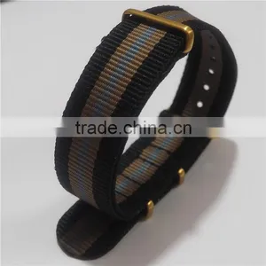 PVD Gold Hardware G10 Nato Watch Straps 22mm thumbnail-5