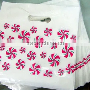 Custom Made Custom Print Punching Bags Die Cut Plastic Bag With Handle Wholesale thumbnail-1