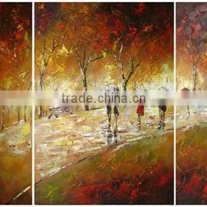 2015 Hot New Arrival Abstract Village Scenery Oil Painting thumbnail-1