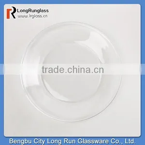 LongRun Clear Moderno Salad Glass Plates Home Use Glass Dinnerware Wholesale thumbnail-1