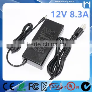 100W Switching Power Supply 100-240Vac Universal AC-DC Adapter 12V 8.3A Charger for Security IP Camera thumbnail-1