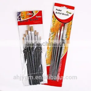 White Box/OPP Bag/Bilster Card Packing Wooden Bristle Oil Painting Brush thumbnail-1
