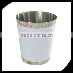 Flower Shaped Rubbish Storage Tin Metal Tin Cans/garbage Tin Box Metal Can thumbnail-1