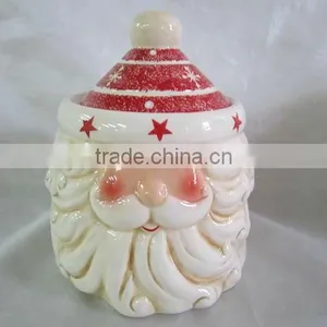 Ceramic Cookie Jar With Santa Clause Design thumbnail-1