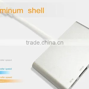 USB Type C Adapter With High Speed Charging 4 Prot Portable USB Type c HUB thumbnail-5