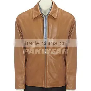 Leather Fashion Jacket Brown thumbnail-1