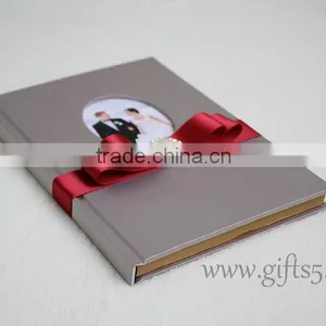 Luxury Silk Covor Wedding Guest Book thumbnail-4