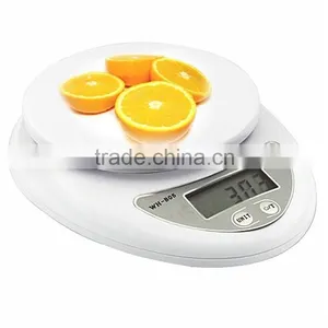 High-end Food Grade Plastic Digit 5kg/1g Kitchen Gram Scale thumbnail-1