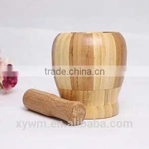 Home Basics Mortar and Pestle Bamboo thumbnail-1