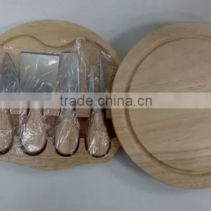4pcs Cheese Knife Set With Wooden Cutting Board With Good Price thumbnail-1