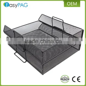 Metal Mesh Desk Office Desk Organzier Magazine Rack / Holder Document Tray With Becket thumbnail-5