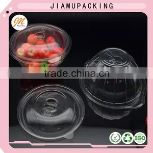 Clear Plastic Food and Salad Bowl or Container With Lid thumbnail-4