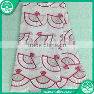2016 African Block Printed Wax Rhinestones Wax Fabric for Garment in Guangzhou thumbnail-3