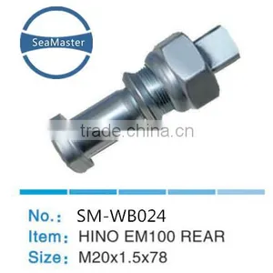 High Strenth Alloy Wheel Bolt With Nut M20*1.5*78mm for Trucks and Autos thumbnail-1