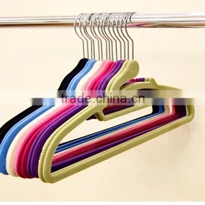 Colored Plastic Velvet Clothes Hanger thumbnail-3