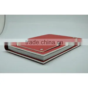 Fashion pu Double Wire Notebook With Large Pocket on Cover thumbnail-4
