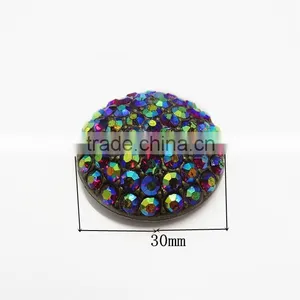Fashionable Rhinestone Resin Button For Garment thumbnail-2