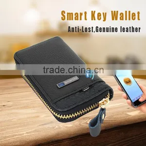 Bluetooth Security Genuine Leather Key Chain Wallet for Men thumbnail-2