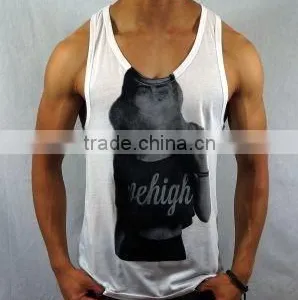 100% Cotton Y-back Mens Gym Singlet thumbnail-1