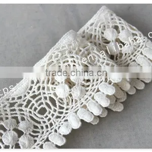 Newest Design 6.5cm Width Cotton Indian Saree Border Lace Trim Wholesale thumbnail-4