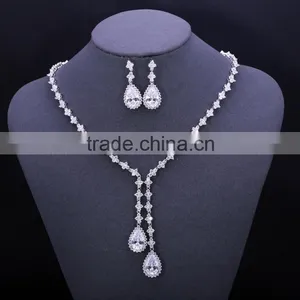 Cheap Wedding Jewelry Set,zircon Tear Drop Jewelry Set thumbnail-4