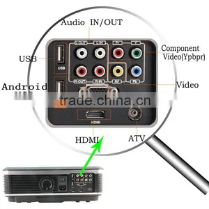3800Lumens Brightness Led Movie Projector With USB VGA HDMI Interface thumbnail-2