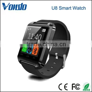 Wholesale WristWatch Phone Touch Screen For IOS Iphone Android Smartphone Samsung Smartphone Black U8 Bluetooth Smart Watch thumbnail-1