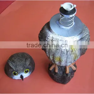 Plastic Bird Scarer Rotating Head Wind Action Owl thumbnail-2