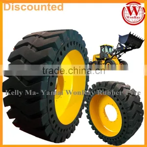 23.5-25 26.5-25 29.5-25 17.5-25 12-16.5 14-17.5 Tire Size Solid Tires for Mini Backhoe Front Wheel Loader thumbnail-1