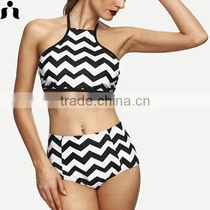 OEM Accept Sexy Women High Waist Swim Wear thumbnail-1