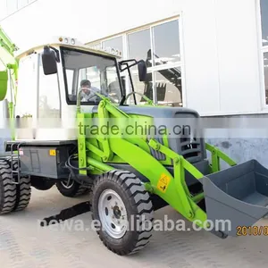 CE With Front Loader and Backhoe Excavator Mini Wheel Backhoe Loader thumbnail-1