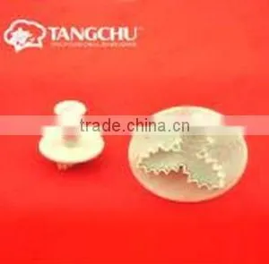 Cake Decoration - Fondant Cake Cutter Plungers Three Leaf Holly thumbnail-1