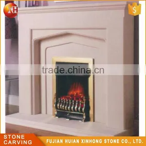 Best Sale Mantel Indoor Wood Burn Red Stone Fireplace thumbnail-2