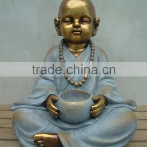 Sitting Resin Monk Statue From Sale thumbnail-2