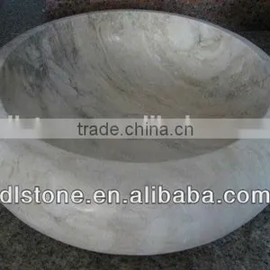 Natural Stone Bianco Carrara White Marble Sink Washbasin Polished Luxary thumbnail-1