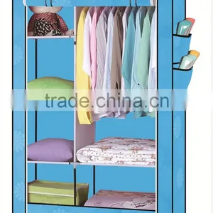 Single Canvas Effect Wardrobe Clothes Storage Cabinet thumbnail-2