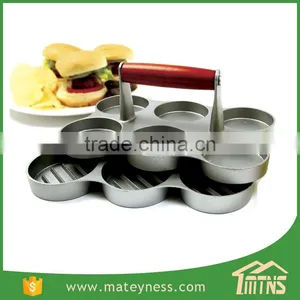 6-Slider Mini Burger Press Durable Aluminum Construction thumbnail-1