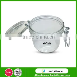 Various Size Foie Gras Glass Jar With Sealed Ring,Food Storage Glass Jar With Metal Clip thumbnail-6