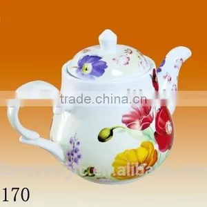 Factory Direct Manufacturer Wholesale Color Glazed Painting 600ml Porcelain Ceramic Chinese Tea Pot thumbnail-2