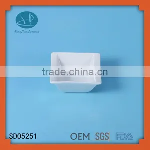 Square Bowl,new Square Porcelain Bowl,white Porcelain Soy Sauce Dish Wholesale thumbnail-1