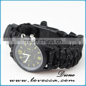 Custom Logo Luxury Survival Fishing Tool Kit 550 Paracord Watch for Men thumbnail-6