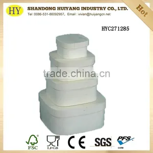Unfinished Food Packaging Plain Square Wooden Boxes thumbnail-1