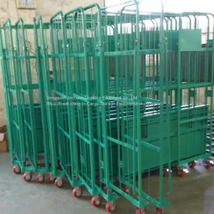 Galvanized Warehouse Wire Security Roll Container Wire Roll Cage thumbnail-1