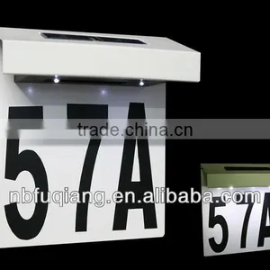 FQ-533 Lighted Solar LED PLAQUES , Address Signs,three House Number Plaques,doorplate Led Light thumbnail-1
