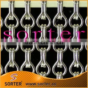 High Quality Golden Double Row Chain Link Curtain Interior Decoration Room Partition Divider thumbnail-1