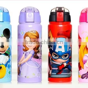 600ml 304 Stainless Steel Flask With Straw Kids Water Bottle thumbnail-2