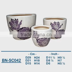 Vietnamese Ceramic Indoor Pot/ Indoor Planter BN-SC042 thumbnail-1